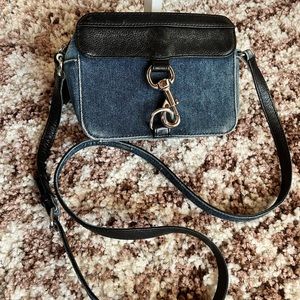 Rebecca Minkoff denim leather crossbody bag